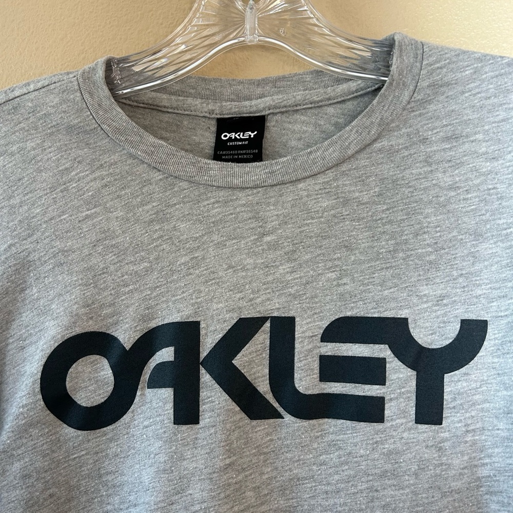 Oakley Mens Long Sleeve T-Shirt Gray Heather Graphic Crew Neck XL Regular Fit - Picture 4 of 7